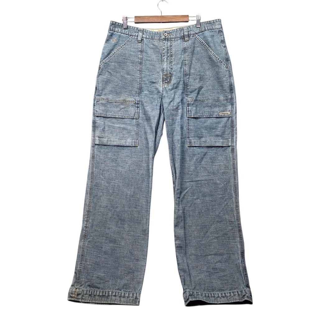 Vintage Enyce Jeans Mens 36 Blue Textured Carpenter Wide Leg Baggy‎ Y2K Hip Hop